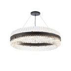 NL9504BL/CL9 Kaffer 32 Light Round Pendant Satin Black Clear
