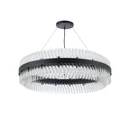 NL9504BL/CL9 Kaffer 32 Light Round Pendant Satin Black Clear