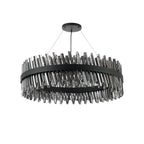 NL9504BL/SM9 Kaffer 32 Light Round Pendant Satin Black Smoke