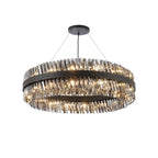 NL9504BL/SM9 Kaffer 32 Light Round Pendant Satin Black Smoke