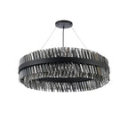 NL9504BL/SM9 Kaffer 32 Light Round Pendant Satin Black Smoke