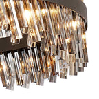 NL9504BL/SM9 Kaffer 32 Light Round Pendant Satin Black Smoke