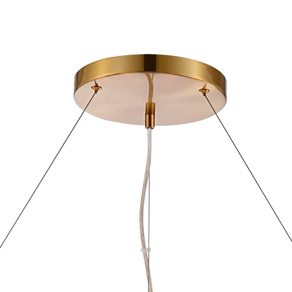 NL9504BR/CL9 Kaffer 32 Light Round Pendant Brass Clear