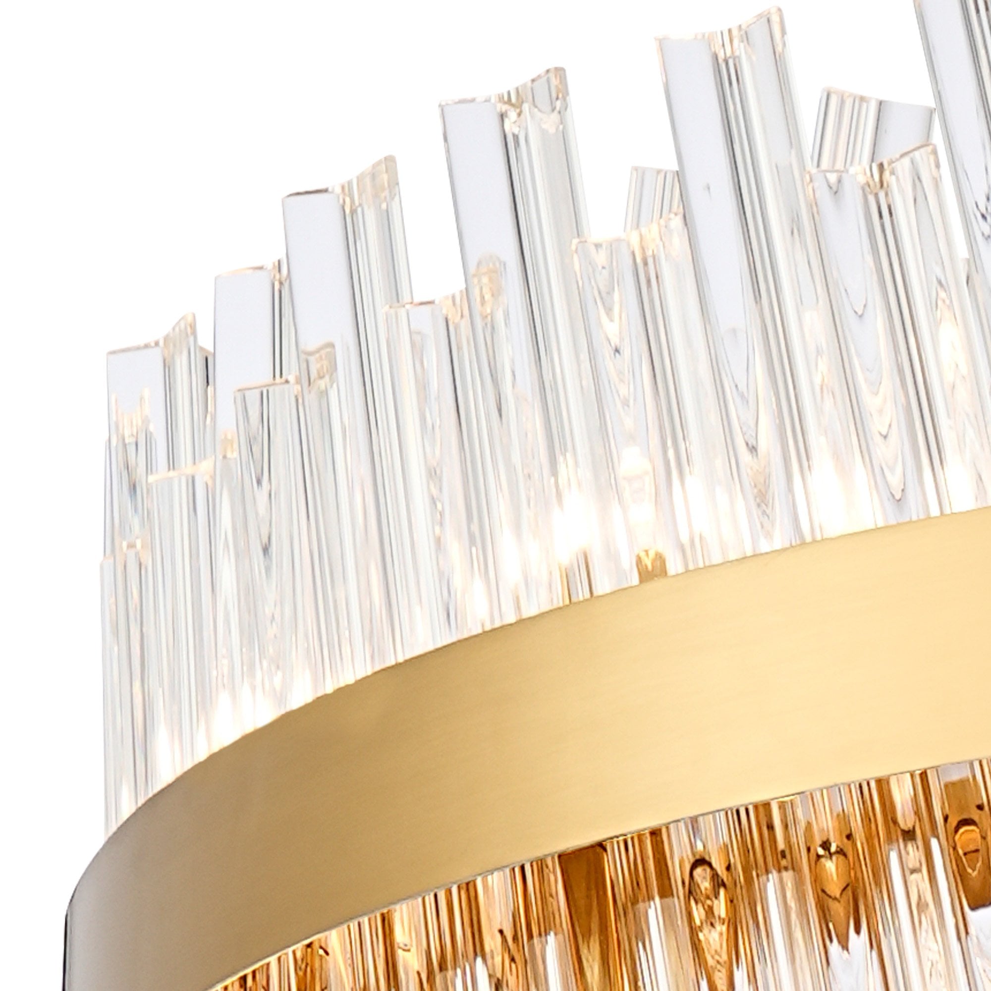 NL9504BR/CL9 Kaffer 32 Light Round Pendant Brass Clear