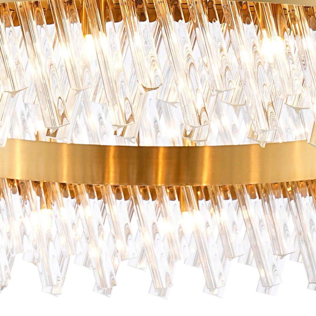 NL9504BR/CL9 Kaffer 32 Light Round Pendant Brass Clear