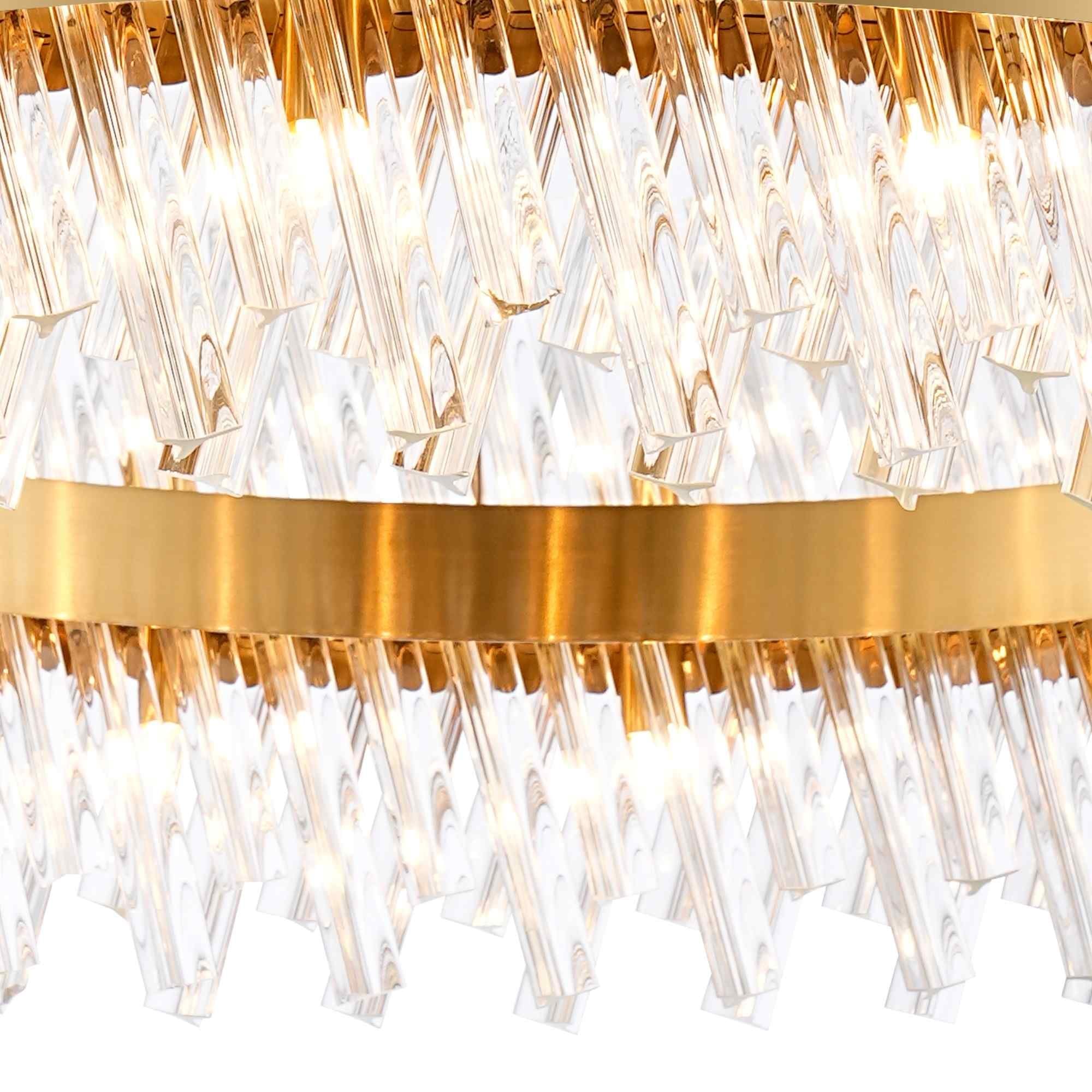 NL9504BR/CL9 Kaffer 32 Light Round Pendant Brass Clear