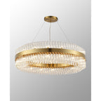 NL9504BR/CL9 Kaffer 32 Light Round Pendant Brass Clear