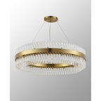 NL9504BR/CL9 Kaffer 32 Light Round Pendant Brass Clear