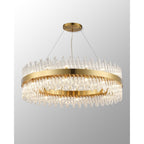 NL9504BR/CL9 Kaffer 32 Light Round Pendant Brass Clear