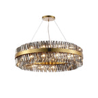 NL9504BR/SM9 Kaffer 32 Light Round Pendant Brass Smoke