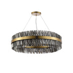 NL9504BR/SM9 Kaffer 32 Light Round Pendant Brass Smoke