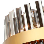 NL9504BR/SM9 Kaffer 32 Light Round Pendant Brass Smoke
