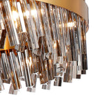 NL9504BR/SM9 Kaffer 32 Light Round Pendant Brass Smoke