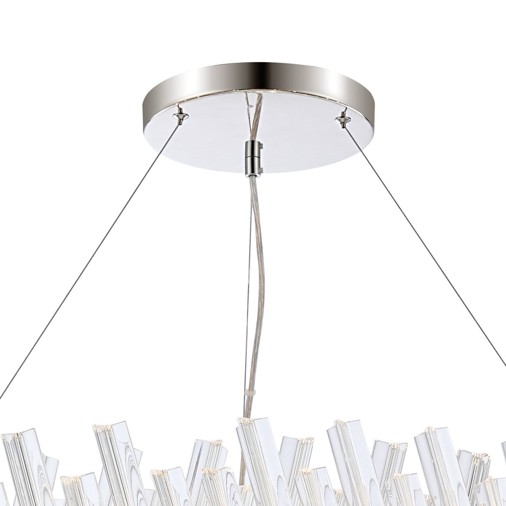 NL9504PN/CL9 Kaffer 32 Light Round Pendant Polished Nickel Clear