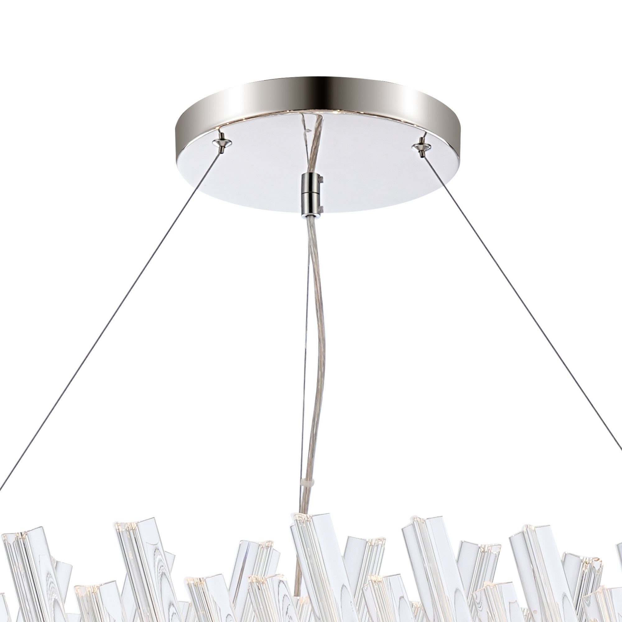 NL9504PN/CL9 Kaffer 32 Light Round Pendant Polished Nickel Clear