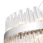 NL9504PN/CL9 Kaffer 32 Light Round Pendant Polished Nickel Clear