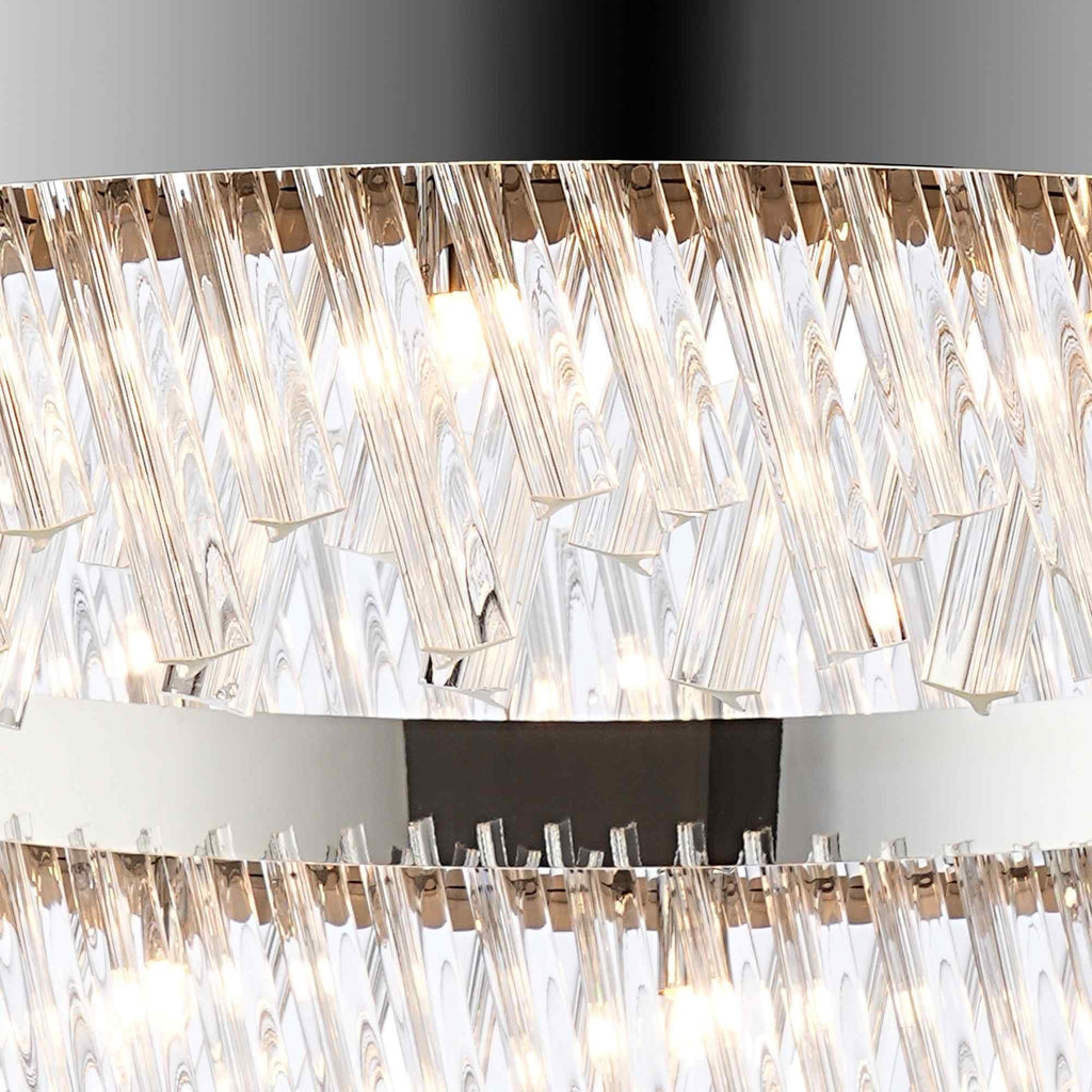 NL9504PN/CL9 Kaffer 32 Light Round Pendant Polished Nickel Clear