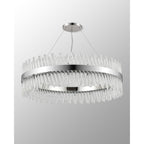 NL9504PN/CL9 Kaffer 32 Light Round Pendant Polished Nickel Clear