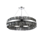 NL9504PN/SM9 Kaffer 32 Light Round Pendant Polished Nickel Smoke