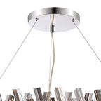NL9504PN/SM9 Kaffer 32 Light Round Pendant Polished Nickel Smoke