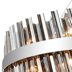 NL9504PN/SM9 Kaffer 32 Light Round Pendant Polished Nickel Smoke
