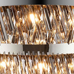 NL9504PN/SM9 Kaffer 32 Light Round Pendant Polished Nickel Smoke