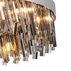 NL9504PN/SM9 Kaffer 32 Light Round Pendant Polished Nickel Smoke