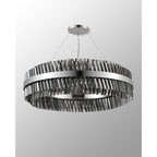 NL9504PN/SM9 Kaffer 32 Light Round Pendant Polished Nickel Smoke