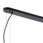 NL9506BL/AM9 Kaffer 24 Light Oblong Pendant Satin Black Amber