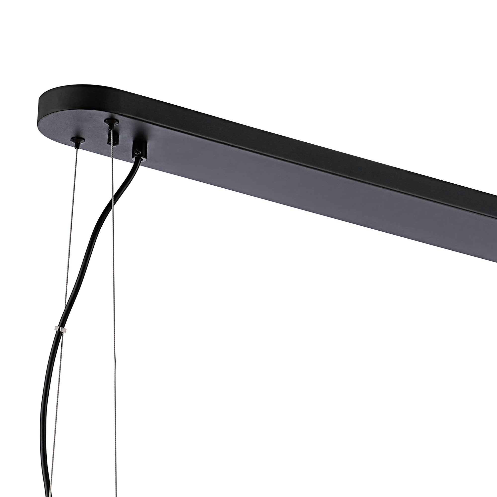 NL9506BL/AM9 Kaffer 24 Light Oblong Pendant Satin Black Amber