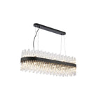 NL9506BL/CL9 Kaffer 24 Light Oblong Pendant Satin Black Clear