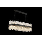 NL9506BL/CL9 Kaffer 24 Light Oblong Pendant Satin Black Clear
