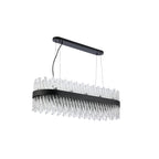 NL9506BL/CL9 Kaffer 24 Light Oblong Pendant Satin Black Clear