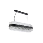 NL9506BL/CL9 Kaffer 24 Light Oblong Pendant Satin Black Clear