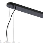 NL9506BL/CL9 Kaffer 24 Light Oblong Pendant Satin Black Clear
