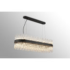 NL9506BL/CL9 Kaffer 24 Light Oblong Pendant Satin Black Clear