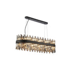 NL9506BL/SM9 Kaffer 24 Light Oblong Pendant Satin Black Smoke