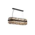 NL9506BL/SM9 Kaffer 24 Light Oblong Pendant Satin Black Smoke