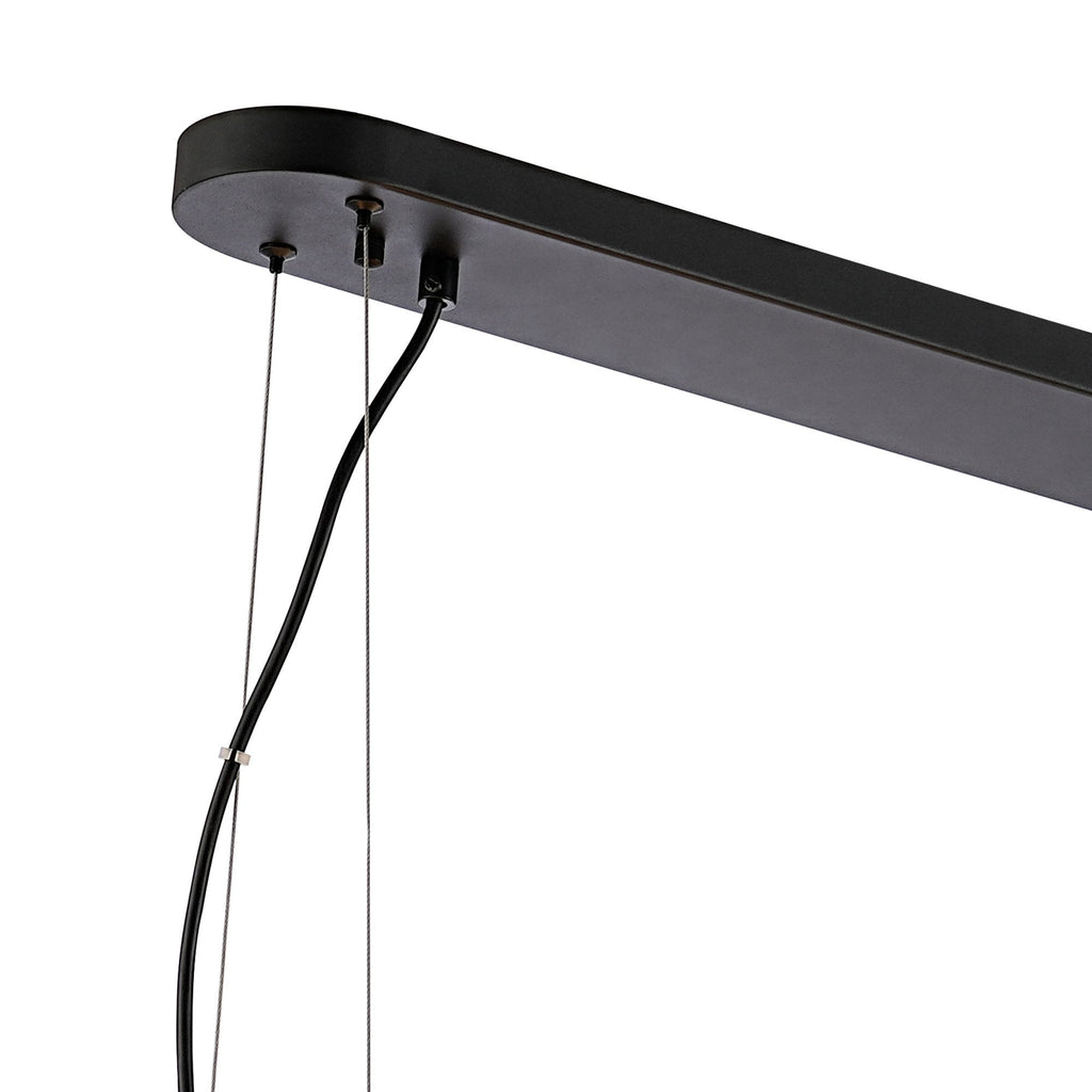 NL9506BL/SM9 Kaffer 24 Light Oblong Pendant Satin Black Smoke