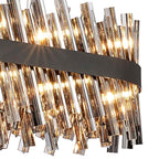NL9506BL/SM9 Kaffer 24 Light Oblong Pendant Satin Black Smoke