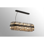 NL9506BL/SM9 Kaffer 24 Light Oblong Pendant Satin Black Smoke