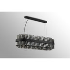 NL9506BL/SM9 Kaffer 24 Light Oblong Pendant Satin Black Smoke
