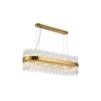 NL9506BR/CL9 Kaffer 24 Light Oblong Pendant Brass Clear