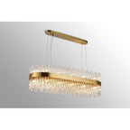NL9506BR/CL9 Kaffer 24 Light Oblong Pendant Brass Clear