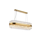 NL9506BR/CL9 Kaffer 24 Light Oblong Pendant Brass Clear