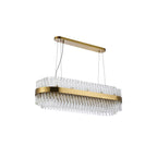 NL9506BR/CL9 Kaffer 24 Light Oblong Pendant Brass Clear