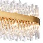 NL9506BR/CL9 Kaffer 24 Light Oblong Pendant Brass Clear