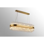 NL9506BR/CL9 Kaffer 24 Light Oblong Pendant Brass Clear