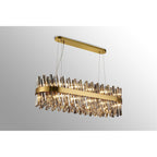NL9506BR/SM9 Kaffer 24 Light Oblong Pendant Brass Smoke