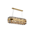 NL9506BR/SM9 Kaffer 24 Light Oblong Pendant Brass Smoke